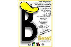 <b> V Przegląd Kabaretów Amatorskich `Beret` 2020. Zaprezentuj się <br>- zapraszamy! (REGULAMIN)</b>