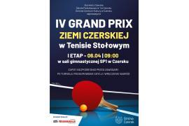 <b>IV Grand Prix Ziemi Czerskiej w Tenisie Stołowym (AKTUALIZACJA - ZMIANA TERMINU) </b>