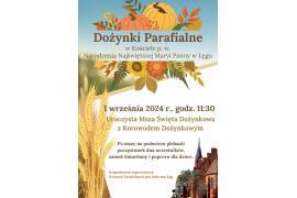 <b>GM. CZERSK. DOŻYNKI PARAFIALNE W ŁĘGU. ZAPROSZENIE</b>