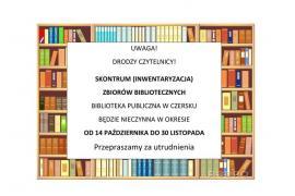 <b> CZERSK. Biblioteka Publiczna w Czersku – inwentaryzacja zbiorów bibliotecznych. BIBLIOTEKA BĘDZIE NIECZYNNA </b>