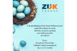 <b>ŻYCZENIA WIELKANOCNE od Zakładu Usług Komunalnych w Czersku </b>
