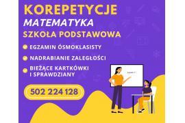 <b>KOREPETYCJE Z MATEMATYKI. SZKOŁA PODSTAWOWA - SPERSONALIZOWANE ZAJĘCIA</b>