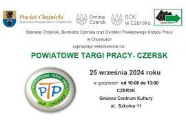 <b> CZERSK. POWIATOWE TARGI PRACY JUŻ W ŚRODĘ! ZAPROSZENIE</b>