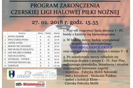 <b>Czerska Liga Halowa - program zakończenia (sobota)</b>