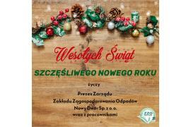 <b>ŻYCZENIA ŚWIĄTECZNE <br> od ZZO Nowy Dwór Sp. z o.o.</b>