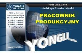 <b>YONG LI Sp. z o.o. (Czersk)<br>Pracownik produkcyjny<br>(trzy etaty)</b>