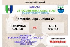 <b>Zapraszamy na mecz BOROWIAK CZERSK - ARKA GDYNIA (juniorzy)</b>