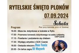 <b> GM. CZERSK. RYTELSKIE ŚWIĘTO PLONÓW (PROGRAM) </b>