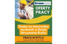 <b>KB Sp. z o.o. - PRACA W RYTLU (OFERTA). Osoba na stanowisko MECHANIK</b>