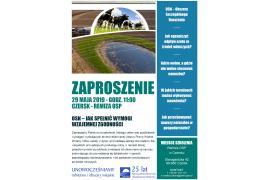 <b> OSN - Szkolenie dla rolników <br>- Gmina Czersk - zaproszenie</b>