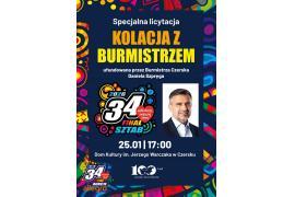 <b>CZERSK. GCK: Wyjątkowa licytacja WOŚP. Kolacja z Burmistrzem Czerska – Danielem Szpręgą</b>