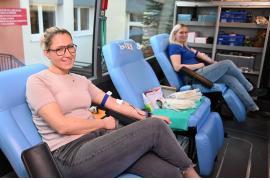 <b>GM. CZERSK. Dagmara Popielas z Czerska: Uważam, że to ważna inicjatywa, krwi wciąż brakuje. 59. akcja krwiodawstwa – trwa zbiórka krwi (ZDJĘCIA, WIDEO)</b>