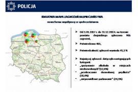 <b>Krajowa mapa zagrożeń w pow. chojnickim - podsumowanie rocznych działań policji</b>