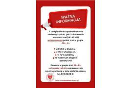 <b>CZERSK.Akcja krwiodawstwa w LO w Czersku - już 1 kwietnia ZAPROSZENIE </b>