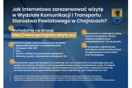 <b>POW. CHOJNICKI. Nowość w Wydziale Komunikacji i Transportu -  system rezerwacji wizyt online</b>