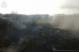 <b> Pożar traw w Czersku, przy osiedlu mieszkaniowym (FOTO)</b>