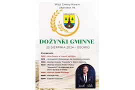 <b>GM. KARSIN. DOŻYNKI GMINNE - m.in. koncert Jacka Silskiego (PROGRAM) </b>