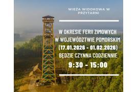 <b>GM. KARSIN. Wieża widokowa w Przytarni czynna w okresie ferii zimowych</b>