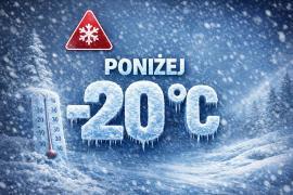 <b>Zimno, temperatury poniżej -20°C. KOMUNIKATY SŁUŻB</b>