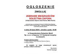 <b>GM. CZERSK. NOWE SOŁECTWO. ZEBRANIE MIESZKAŃCÓW - M.IN. WYBORY SOŁTYSA</b>