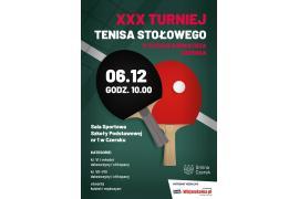 <b> XXX TURNIEJ TENISA STOŁOWEGO O PUCHAR BURMISTRZA CZERSKA. ZAPROSZENIE</b>