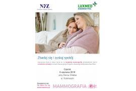 <b> Bezpłatne badania mammograficzne dla kobiet w czerwcu - Czersk</b>