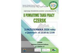 <b> II Powiatowe Targi Pracy w Czersku. ZAPROSZENIE</b>