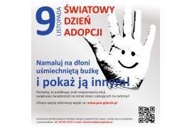 <b>Namaluj na dłoni uśmiechniętą buźkę i pokaż ją innym! 9 listopada - Światowy Dzień Adopcji</b>