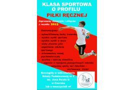 <b> CZERSK. Klasa sportowa o profilu piłki ręcznej - nabór dla rocznika 2015 </b>