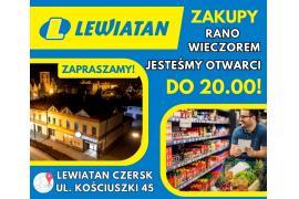 <b>LEWIATAN CZERSK - ZAKUPY RANO I WIECZOREM. JESTEŚMY OTWARCI DO 20.00. ZAPRASZAMY! (NOWE GAZETKI - OFERTY)</b>
