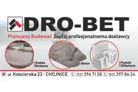 <b>Dro–Bet Sp.z o.o. (OFERTA) <br>Wyroby betonowe najwyższej jakości! <br>Kostki brukowe, silikaty, beton</b>