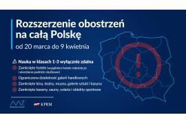 <b>Od 20 marca w całej Polsce obowiązują rozszerzone zasady bezpieczeństwa - ZOBACZ KOMUNIKAT</b>