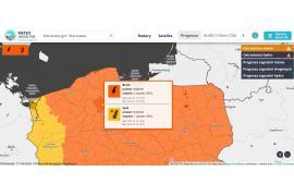 <b>POW. CHOJNICKI. Ostrzeżenia meteorologiczne: Burze stopień: 2, Upał, stopień: 1</b>