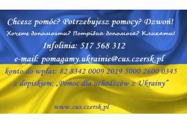 <b>Pomoc Ukrainie – ważne informacje. CUS w Czersku</b>
