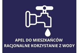 <b>GM. ŚLIWICE. APEL DO MIESZKAŃCÓW – RACJONALNE KORZYSTANIE Z WODY (KOMUNIKAT)</b>