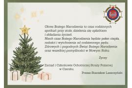 <b>ŻYCZENIA ŚWIĄTECZNE od Ochotniczej Straży Pożarnej w Czersku </b>