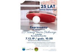 <b>25 Turniej Tenisa Stołowego<br> o Puchar Burmistrza Czerska</b>