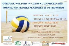 <b> Turniej Siatkówki Plażowej<br> w Ostrowitem - zaproszenie</b>
