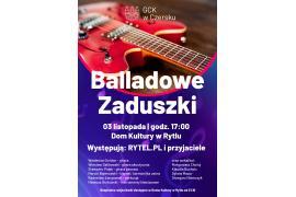 <b> GM. CZERSK. Balladowe Zaduszki w Domu Kultury w Rytlu - ZAPROSZENIE (WEJŚCIÓWKI) </b>