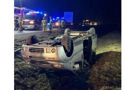 <b>Zderzenie samochodów na DK22. Odcinek Jeziorki – w kierunku Krojant. Berlinka zablokowana (ZDJĘCIA)</b>