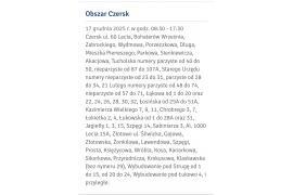 <b>GM. CZERSK. Wyłączenia energii elektrycznej (KOMUNIKAT)</b>